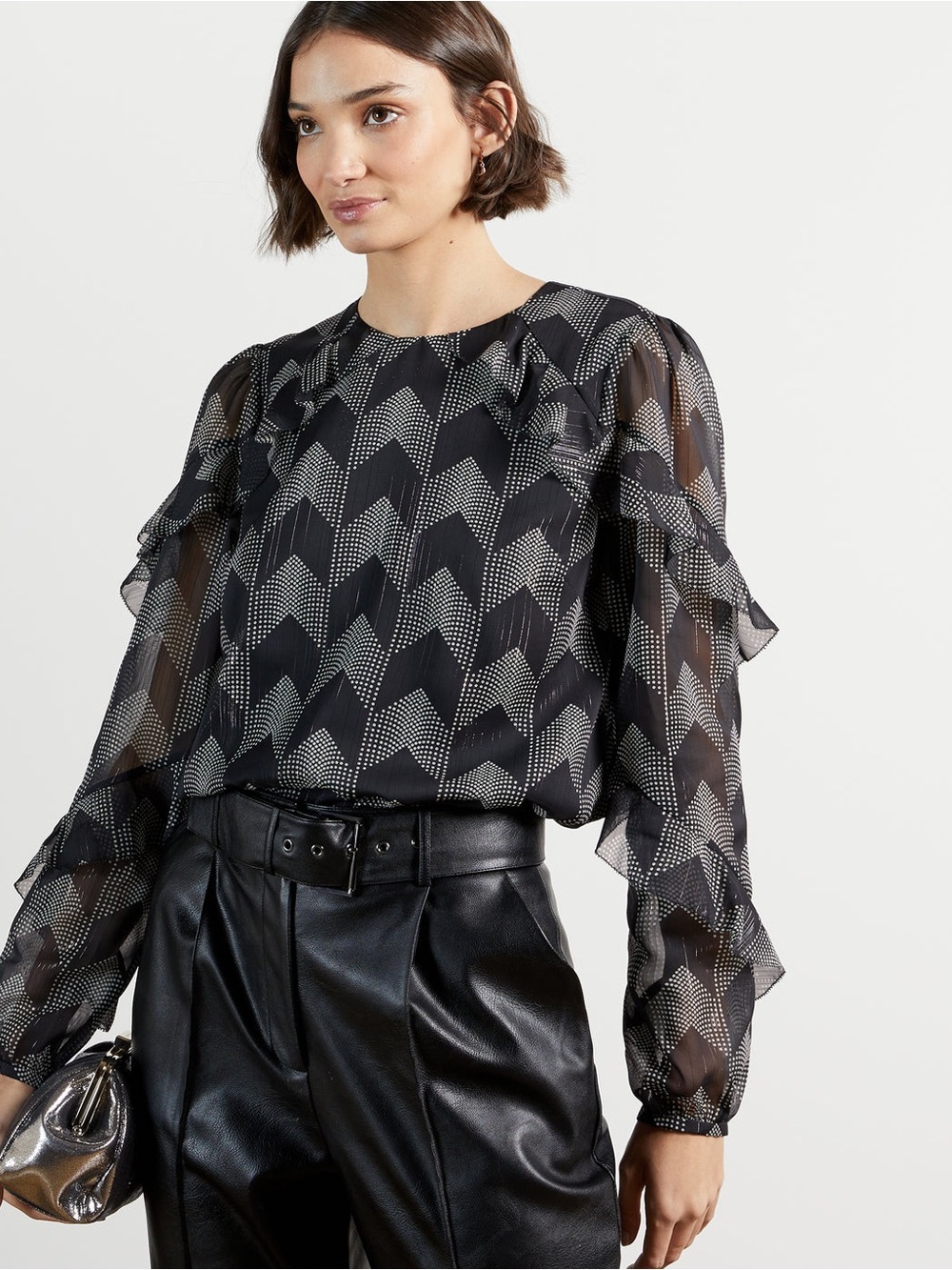 Ted Baker Jardin Ruffled Top, XS